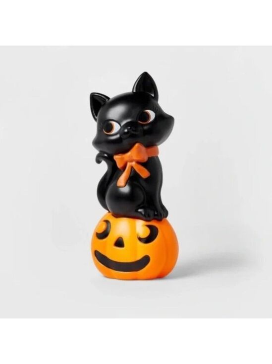 Hyde & EEK! Other - Hyde and Eek Boutique Lighted Blow Mold Black Cat & Halloween Pumpkin